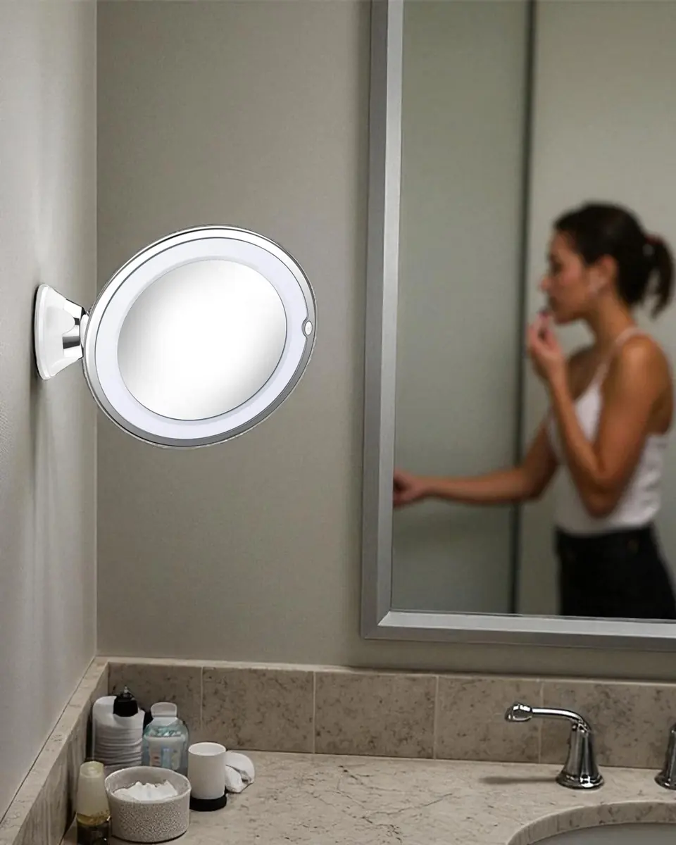 Magnifying Shaving Mirror - Vacuum Mounting