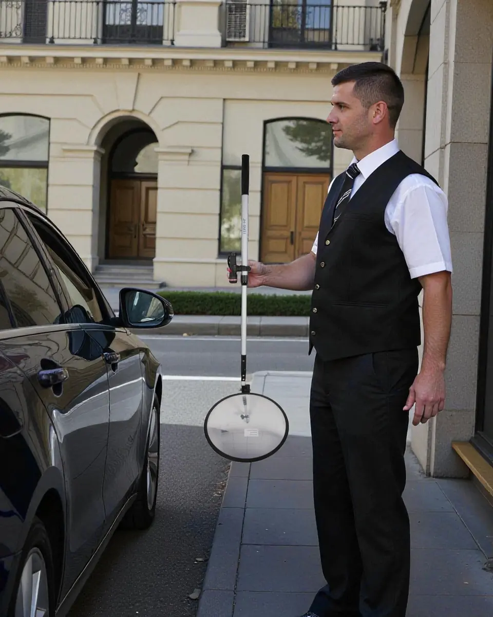 Inspection Under Trolley Mirror - Round