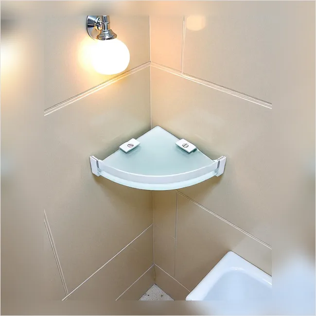 Corner Shelf - Brass Border