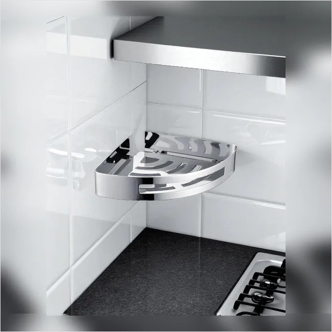 Corner Shelf - Metal with Border