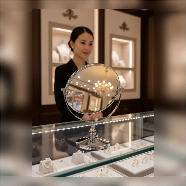 Counter Top Vanity Mirror Silver