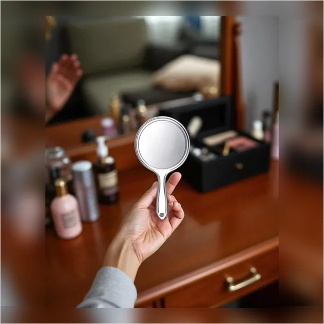 Hand Mirror - Clear Plastic