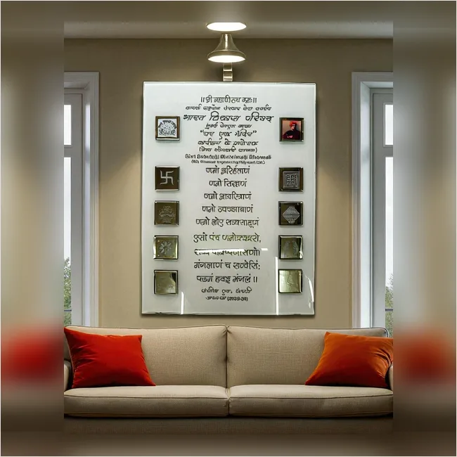 Jain Navkar Mantra with Multi LED and remote
