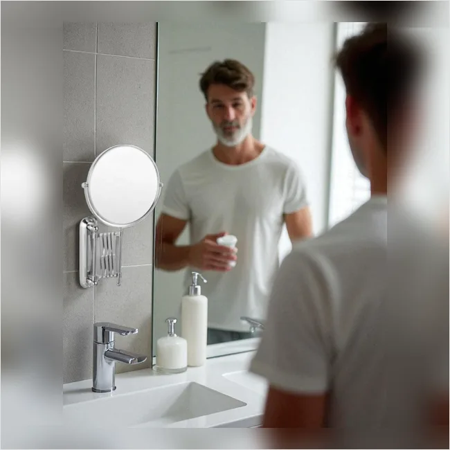Magnifying Shaving Mirror - Retractable