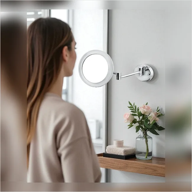 Magnifying Shaving Mirror with LED light