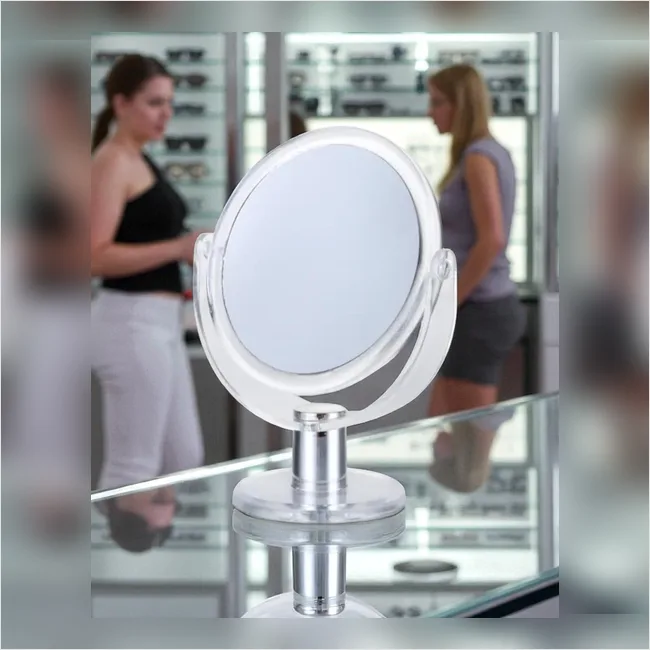 Transparent Plastic Counter Top Mirror